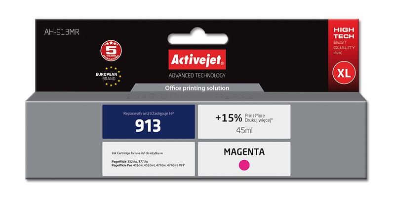 Tinteiro 913 Compatível HP (Magenta) - ACTIVEJET