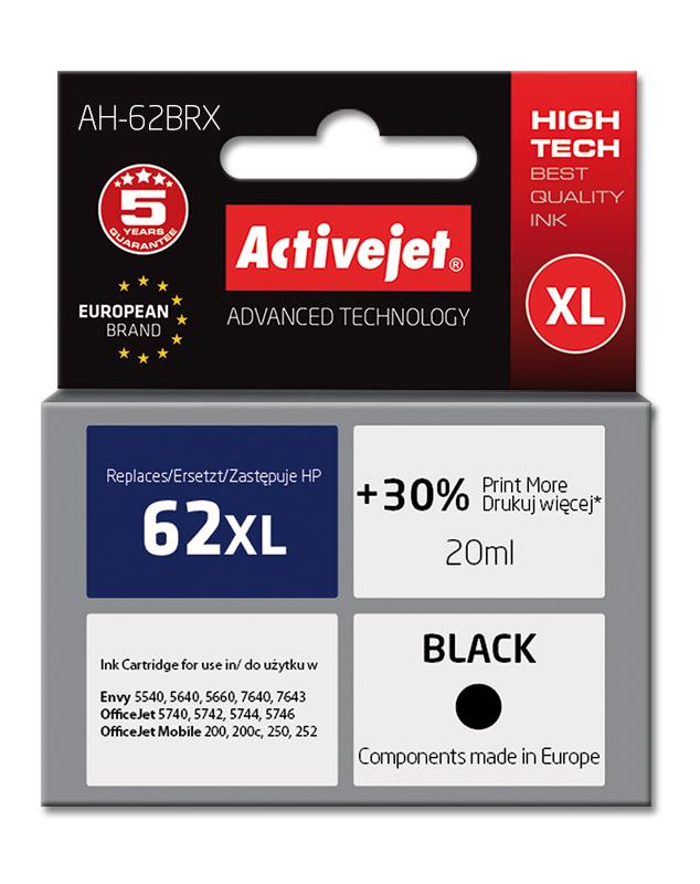 Tinteiro 62XL Compatível HP (Preto) - ACTIVEJET