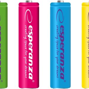 Blister 4x Pilhas Recarreg?veis Ni-MH AAA 1000mAh - ESPERANZA