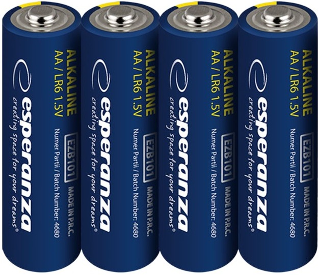 Pack 4x Pilhas Alcalinas 1,5V LR06 AA - ESPERANZA