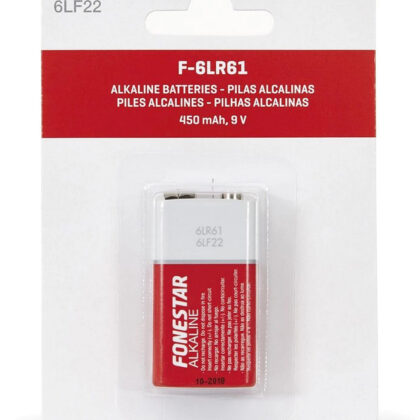 Pilha Alcalina 9V 6LR61 - FONESTAR