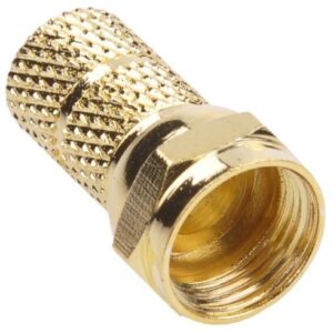 Ficha F 6,8mm p/ RG6 (Dourada GOLD CU)