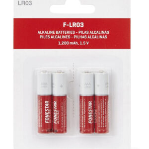 Blister 4 Pilhas Alcalinas AAA LR03 1,5V - FONESTAR