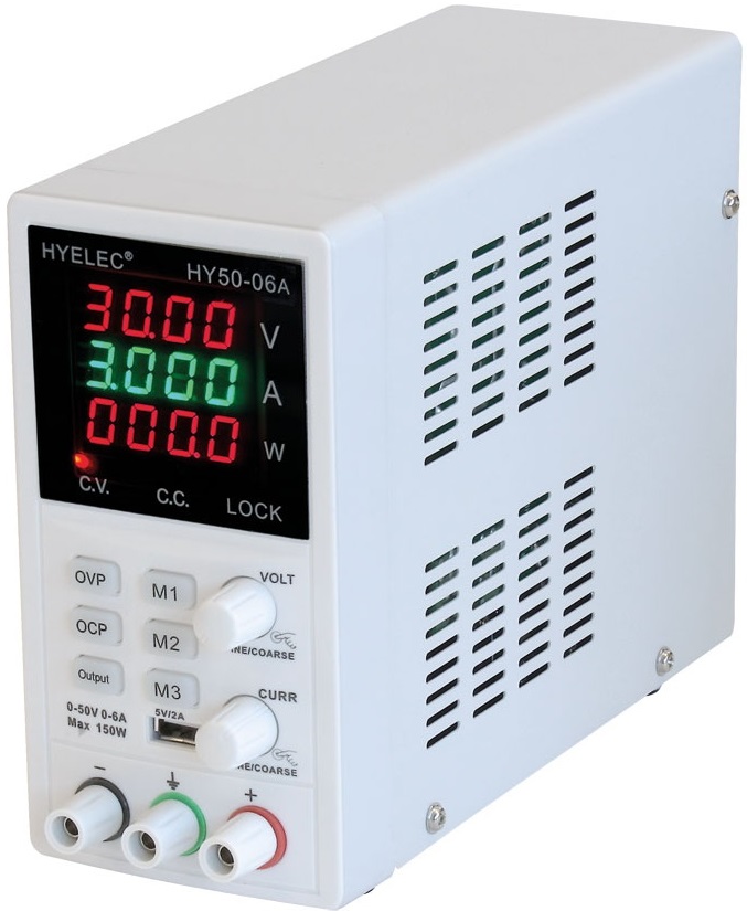 Fonte de Alimentação Digital Regulável 0~50V / 0~6A