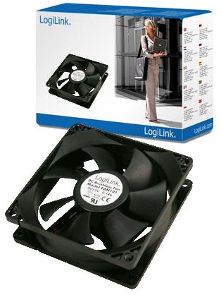 Ventilador PC 80x80x25mm 2500RPM (Preto) - LogiLink®