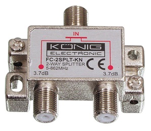 Spliter Repartidor 2 Vias 3,7dB - KONIG
