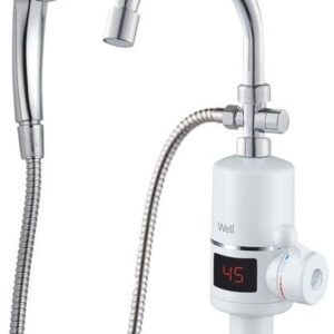 Torneira Elétrica de Lavatório Drizzle 3300W 220V IPX4 c/ Chuveiro (Água Quente 30~60ºC) - WELL
