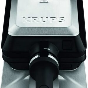 M?quina de Waffles Rotativa 1200W (Preto/Inox) - KRUPS