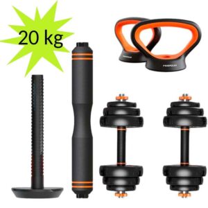 Kit de Musculação Halteres + Barra + Kettlebell FED 20Kg - XIAOMI
