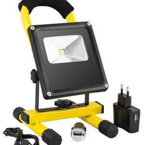 Projector LED SMD t/ Obras IP65 Branco F. 6000K 10W (Recarregável)