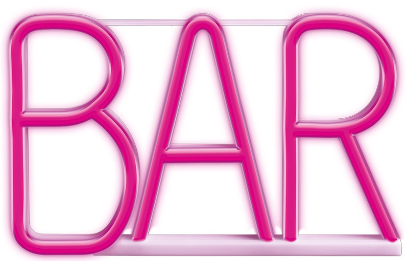 Luz Decorativa LED Neon Rosa BAR - FOREVER
