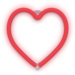 Luz Decorativa LED Neon Vermelho em Forma de Cora??o - FOREVER