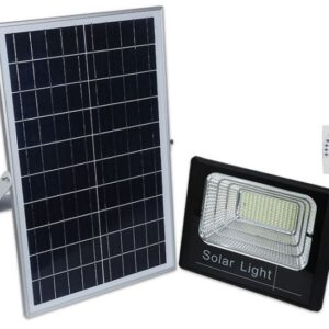 Kit Projector LED 200W Branco F. 6000K c/ Sensor + Painel Solar (IP67)
