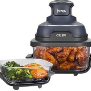 Fritadeira Air Fryer CRISPi 3.8L 1700W c/ Recipientes Vidro (Azul) - NINJA
