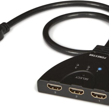 Seletor HDMI 3 x 1 1080p@60hz 1.3b - FONESTAR