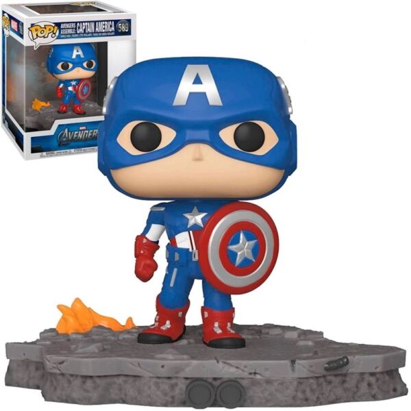 Figura Pop! Capitão América Marvel Avengers Assemble Series - FUNKO
