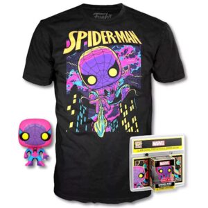 Figura Pop! Spider Man Black Light c/ Camisola Tamanho XL - FUNKO