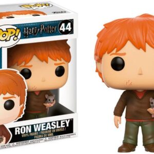Figura Pop! Ron Weasley com Scabbers Harry Potter - FUNKO