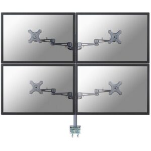 Suporte de Mesa p/ 4x Monitores (27) Prateado - NEWSTAR