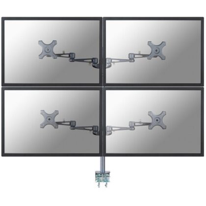 Suporte de Mesa p/ 4x Monitores (27) Prateado - NEWSTAR
