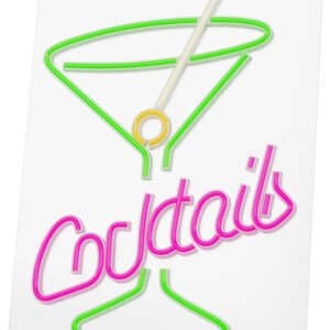 Luz Decorativa LED Neon Multicor em Forma de Cocktail - FOREVER