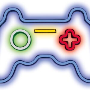 Luz Decorativa LED Neon Multicor em Forma de Gamepad - FOREVER