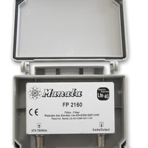 Filtro UHF (C21-60) com Rejeição 5G+GSM+SAT+VHF - MANATA FP-2160