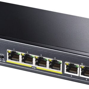 Switch de Rede 6 Portas 10/100Mbps UnManaged PoE+ - CUDY