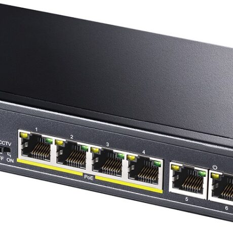 Switch de Rede 6 Portas 10/100Mbps UnManaged PoE+ - CUDY