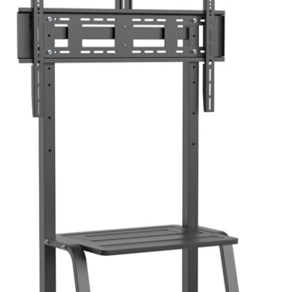 Suporte de Chão ECO c/ Rodas / Bandeja de DVD e Suporte Câmera p/ Monitor/TV de 37~100 - AISENS