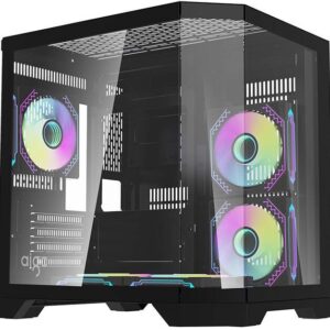 Caixa Micro-ATX FT350 Mesh + 5 Ventoinhas ARGB (Preto) - DARKFLASH