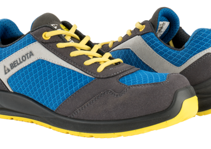Sapatos de Segurança Flex Azul/Amarelo (Tamanho 44) - Par