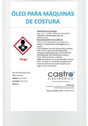 Óleo p/ Máquinas de Costura (1L) - ProFTC