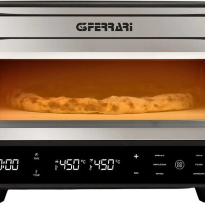 Forno de Pizza Pizza PRO 2 minuti G1020400 1850W (Preto/Prateado) - G3 FERRARI