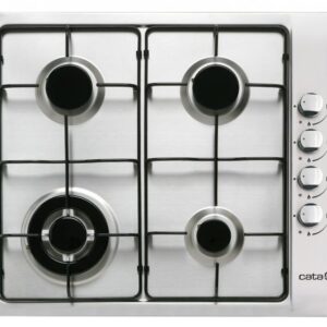 Placa a Gás Embutida 4 Zonas GI 6031 X (Preto/ Inox) - CATA
