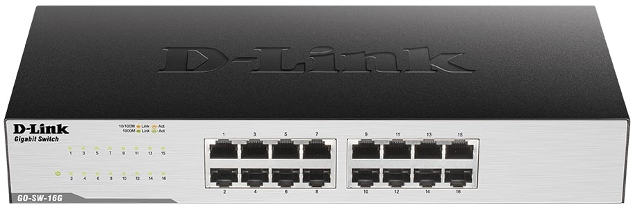 Switch de Rede N?o-Gerido 1000 Mbit/s (16 Portas) - D-LINK