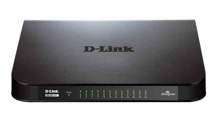 Switch de Rede Não-Gerido 1000 Mbit/s Preto (24 Portas) - D-LINK