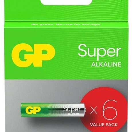 Blister 6 Pilhas 1,5V Alcalinas LR03 AAA - GP