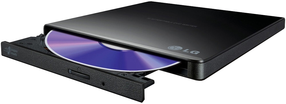 Drive Ótico Externo DVD-RW Ultra Slim (Preto) - LG