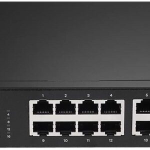 Switch de Rede 16 Portas Gigabit Ethernet (10/100/1000) Preto - EDIMAX