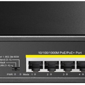 Switch de Rede 5 Portas Gigabit UnManaged PoE+ SFP - CUDY