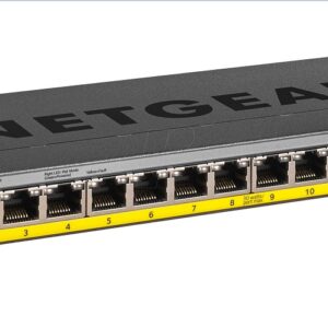 Switch de Rede GS116LP 1000 Mbit/s (PoE) Preto - NETGEAR