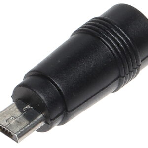 Ficha Adaptadora Micro USB B Macho - DC Femea 2,1/5,5mm