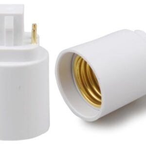 Suporte Adaptador Lampada PL G24d (4 Pinos) - E27