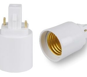 Suporte Adaptador Lampada PL G24d (2 Pinos) - E27