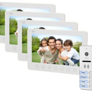 Kit Video Porteiro Cores (4 Apartamentos) Branco - ORNO