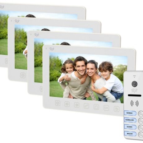 Kit Video Porteiro Cores (4 Apartamentos) Branco - ORNO