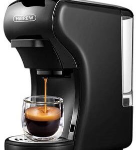 Máquina de Café Expresso H1A 3-EM-1 1450W (Preto) - HiBREW