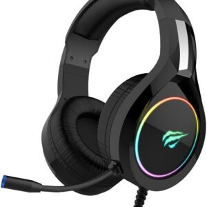 Auscultadores Headset Gaming RGB c/ Microfone Gamenote (Preto) - HAVIT