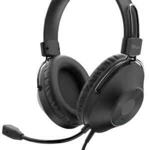 Auscultadores Headset HS-250 Over-Ear USB (Preto) - TRUST